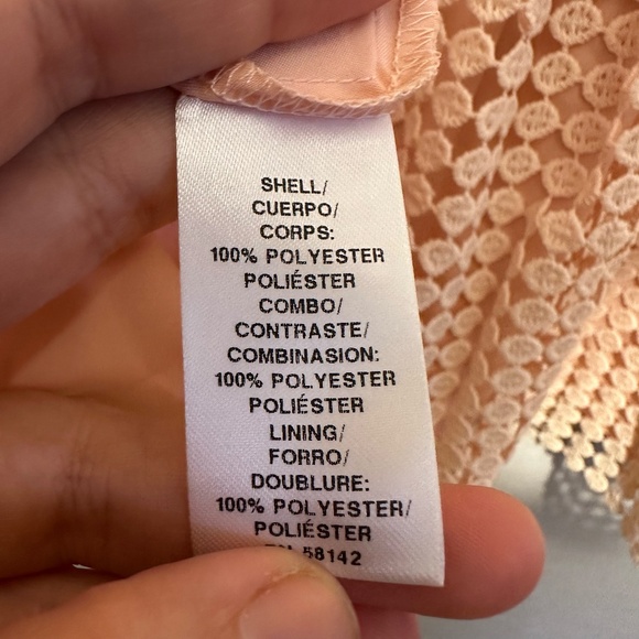 NWT Donna Morgan Short Lace Puff Sleeve Cocktail Dress - size 16 - Picture 8 of 8